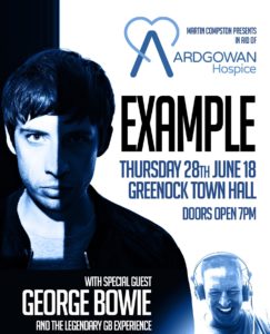 Example and George Bowie will play Greenock Town Hall on June 28th 2018
